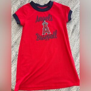 Angels Baseball 3t dress- red